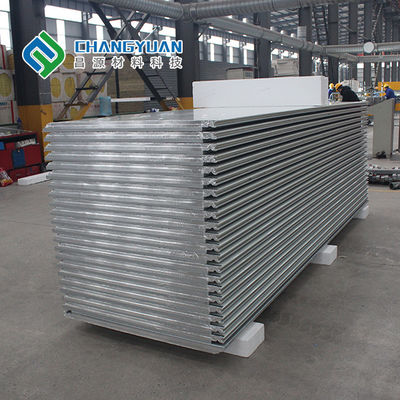 Dört Oluklu Perde Duvar Metal Panel 50/75 / 100mm Pu Duvar Paneli
