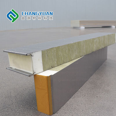 Su geçirmez PU Sandviç Duvar Paneli 200mm Dekoratif Pu Sandviç Panel