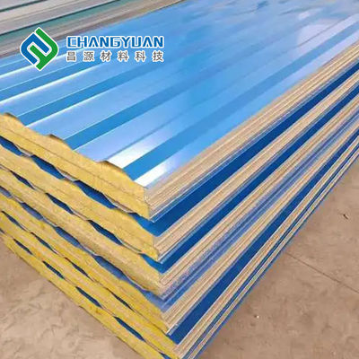 SMP PVF Yalıtım Sandviç Paneller Sandviç Çatı Kaplama Levhası 1000mm-1500mm Genişlik