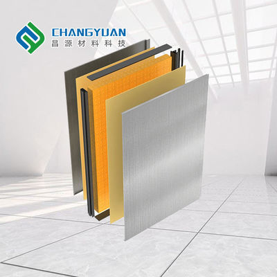 Isıya Dayanıklı Giydirme Cephe Metal Panel Dört Yivli Pu Köpük Duvar Paneli