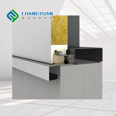 Düşük Bakım Giydirme Cephe Metal Panel Neme Dayanıklı Eğimli Kenar
