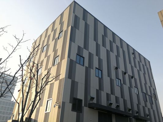 Düşük bakım ve yangın geçirmez uygulamalar için Beveled Edge Perde Duvar Metal Panel