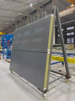 200 mm kalınlığında yüksek katlı binalar için yangın geçirmez sandviç duvar paneli sistemi