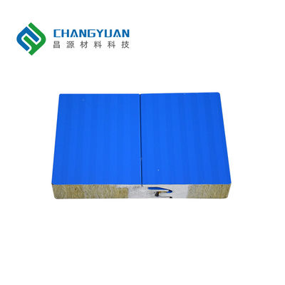 Ateş geçirmez 75 mm Kaya Yalı Sandviç Duvar Panelleri Bina İzolasyonu için Mükemmel Çözüm